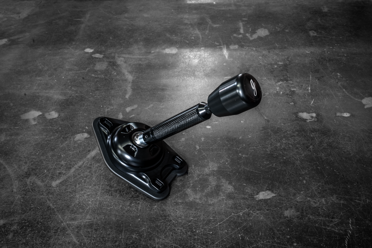 Garagistic Carbon Fiber "Direct Mount" Stage 2 Chassis Short Shifter - E92, E46, E36, E30, E82, Z4, M3-Solid mount shifter-Garagistic-Black Anodized-OEM-Delrin Standard W/Emblem-Garagistic
