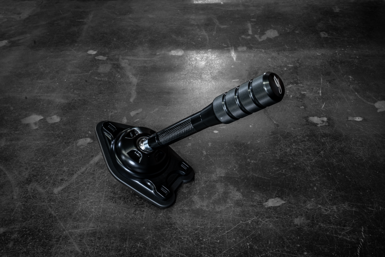 Garagistic Carbon Fiber "Direct Mount" Stage 2 Chassis Short Shifter - E92, E46, E36, E30, E82, Z4, M3-Solid mount shifter-Garagistic-Black Anodized-Short-Aluminum Knurled-Garagistic