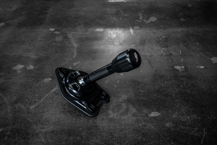 Garagistic Carbon Fiber "Direct Mount" Stage 2 Chassis Short Shifter - E92, E46, E36, E30, E82, Z4, M3-Solid mount shifter-Garagistic-Black Anodized-Short-Delrin Standard W/Emblem-Garagistic
