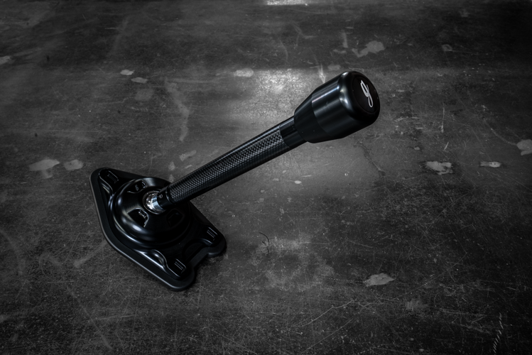 Garagistic Carbon Fiber "Direct Mount" Stage 2 Chassis Short Shifter - E92, E46, E36, E30, E82, Z4, M3-Solid mount shifter-Garagistic-Black Anodized-Tall-Delrin Standard W/Emblem-Garagistic