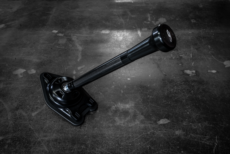 Garagistic Carbon Fiber "Direct Mount" Stage 2 Chassis Short Shifter - E92, E46, E36, E30, E82, Z4, M3-Solid mount shifter-Garagistic-Black Anodized-Tall-Delrin Vintage W/Emblem-Garagistic