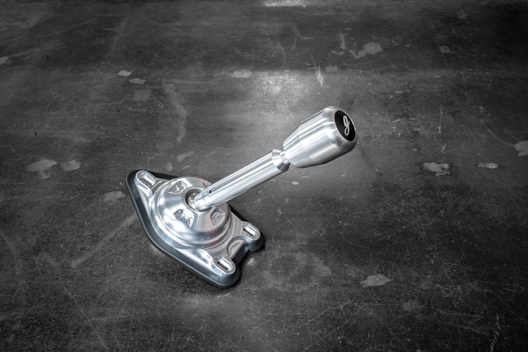 Garagistic "Direct Mount" Stage 2 Chassis Short Shifter - E92, E46, E36, E30, E82, Z4, M3-Solid mount shifter-Garagistic-Bare-OEM-Aluminum Standard W/Emblem-Garagistic