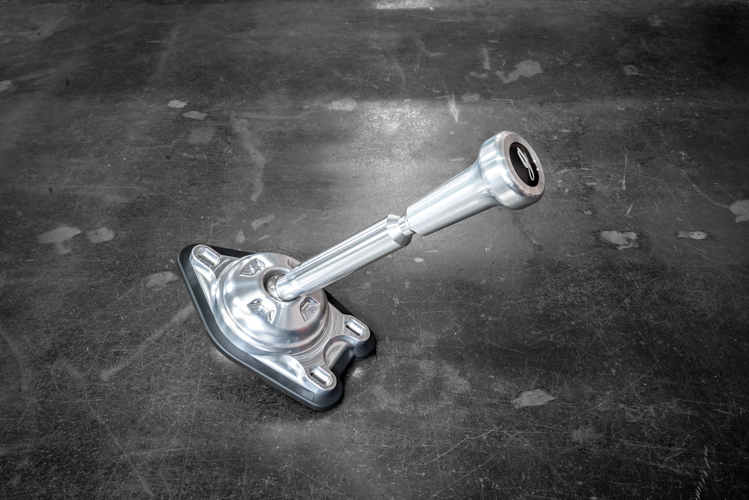 Garagistic "Direct Mount" Stage 2 Chassis Short Shifter - E92, E46, E36, E30, E82, Z4, M3-Solid mount shifter-Garagistic-Bare-OEM-Aluminum Vintage W/Emblem-Garagistic