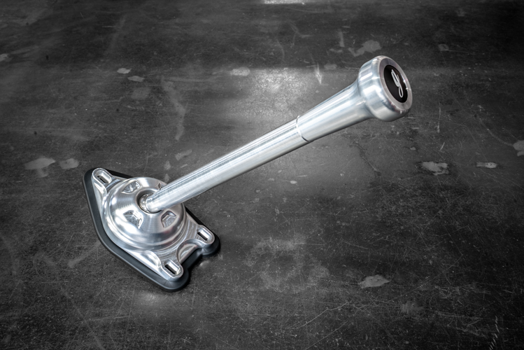 Garagistic "Direct Mount" Stage 2 Chassis Short Shifter - E92, E46, E36, E30, E82, Z4, M3-Solid mount shifter-Garagistic-Bare-Tall-Aluminum Vintage W/Emblem-Garagistic