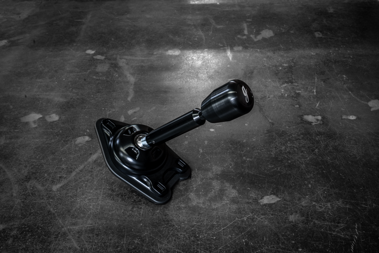 Garagistic "Direct Mount" Stage 2 Chassis Short Shifter - E92, E46, E36, E30, E82, Z4, M3-Solid mount shifter-Garagistic-Black Anodized-OEM-Aluminum Standard W/Emblem-Garagistic