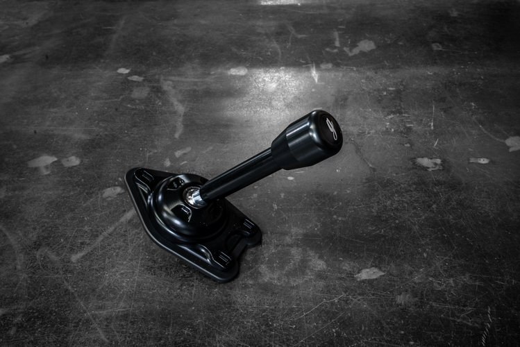 Garagistic "Direct Mount" Stage 2 Chassis Short Shifter - E92, E46, E36, E30, E82, Z4, M3-Solid mount shifter-Garagistic-Black Anodized-Short-Delrin Standard W/Emblem-Garagistic