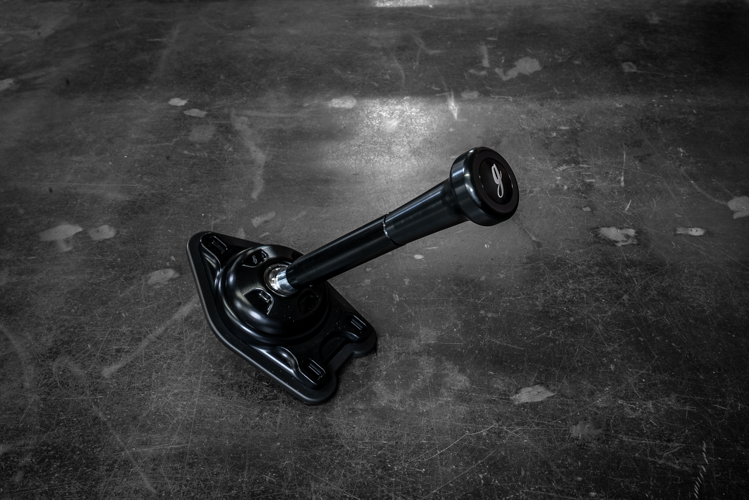 Garagistic "Direct Mount" Stage 2 Chassis Short Shifter - E92, E46, E36, E30, E82, Z4, M3-Solid mount shifter-Garagistic-Black Anodized-Short-Delrin Vintage W/Emblem-Garagistic
