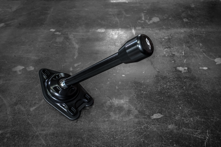 Garagistic "Direct Mount" Stage 2 Chassis Short Shifter - E92, E46, E36, E30, E82, Z4, M3-Solid mount shifter-Garagistic-Black Anodized-Tall-Delrin Standard W/Emblem-Garagistic