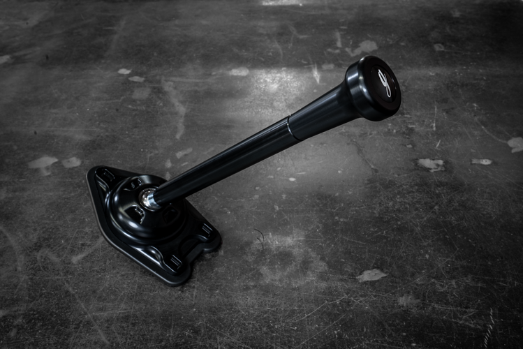 Garagistic "Direct Mount" Stage 2 Chassis Short Shifter - E92, E46, E36, E30, E82, Z4, M3-Solid mount shifter-Garagistic-Black Anodized-Tall-Delrin Vintage W/Emblem-Garagistic