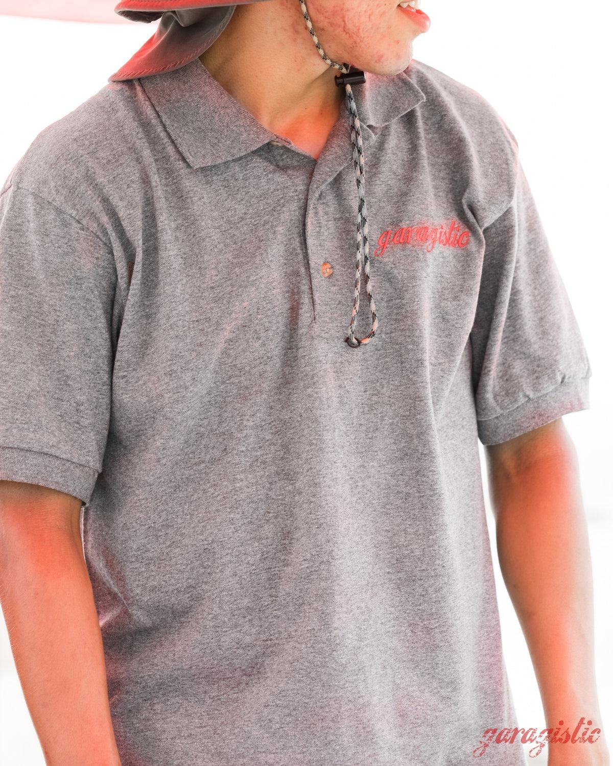 Garagistic Embroidered Polo Shirt-Apparel-S-Heather Grey-Garagistic