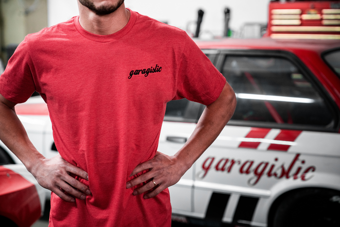 Garagistic Embroidered T-Shirts-Apparel-S-Heather Red-Garagistic