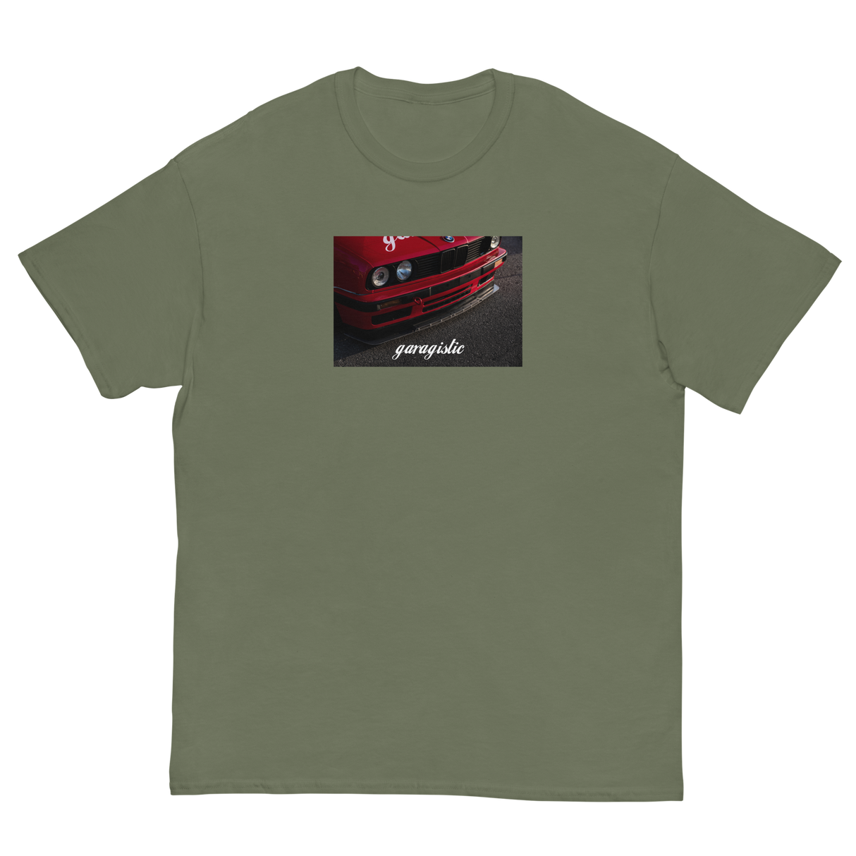 Garagistic Late Model E30 T-Shirt-Apparel-Non-Garagistic Vendor-Military Green-S-Garagistic