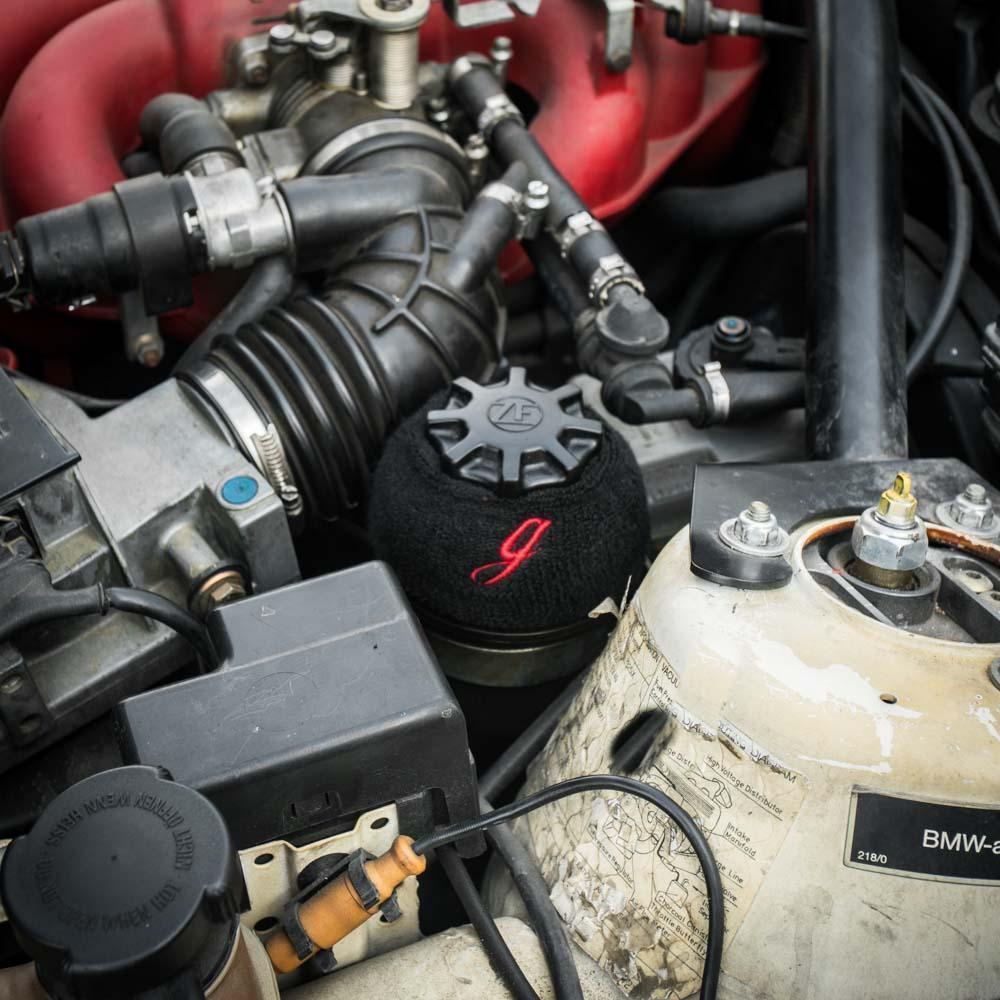 Garagistic Power Steering Reservoir Sweatband Cover - E30, E36, E46-Apparel-Black-Garagistic