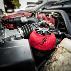 Garagistic Power Steering Reservoir Sweatband Cover - E30, E36, E46-Apparel-Red-Garagistic