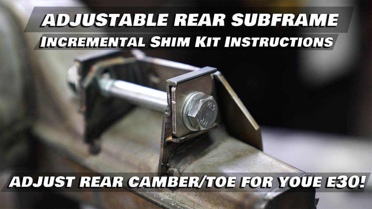 Incremental Quick Rear Subframe Camber and Toe Shim Kit (E30, E28, E34, Z3, E21)-Steel parts-No thanks, I already have an adjustable subframe-Garagistic