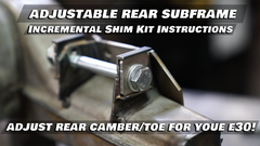 Incremental Quick Rear Subframe Camber and Toe Shim Kit (E30, E28, E34, Z3, E21)-Steel parts-No thanks, I already have an adjustable subframe-Garagistic