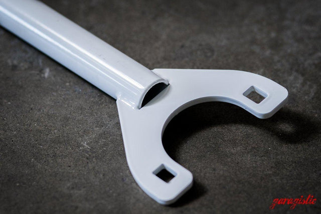 E30 Garagistic Rear Strut Bar-Strut Bars-grip-drift-White-Garagistic-bmw
