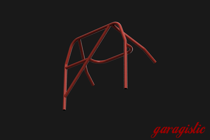 E30 Bolt In Roll Bar - Coupe & Sedan-Roll Bars-grip-drift-Red-Bent Harness Bar (Taller Drivers)-Bent Rear Legs - No X-Garagistic-bmw