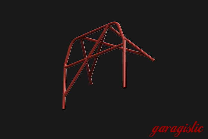 E30 Bolt In Roll Bar - Coupe & Sedan-Roll Bars-grip-drift-Red-Straight Harness Bar-Double Diagonal (X) - With Straight Rear Legs-Garagistic-bmw