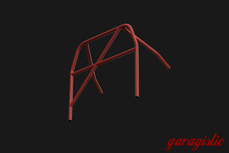 E30 Bolt In Roll Bar - Coupe & Sedan-Roll Bars-grip-drift-Red-Straight Harness Bar-Bent Rear Legs - No X-Garagistic-bmw