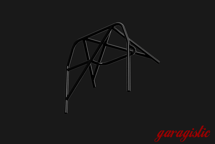 E30 Bolt In Roll Bar - Coupe & Sedan-Roll Bars-grip-drift-Black-Bent Harness Bar (Taller Drivers)-Double Diagonal (X) - With Straight Rear Legs-Garagistic-bmw