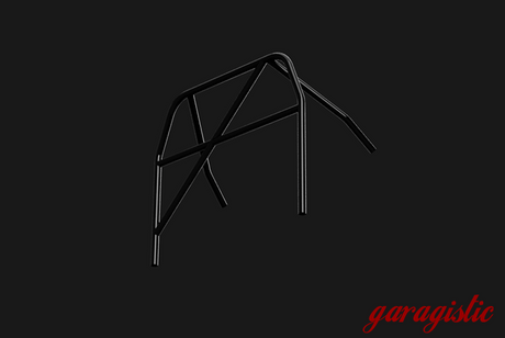 E30 Bolt In Roll Bar - Coupe & Sedan-Roll Bars-grip-drift-Black-Straight Harness Bar-Bent Rear Legs - No X-Garagistic-bmw