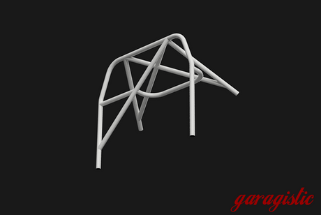 E30 Bolt In Roll Bar - Coupe & Sedan-Roll Bars-grip-drift-White-Bent Harness Bar (Taller Drivers)-Double Diagonal (X) - With Straight Rear Legs-Garagistic-bmw