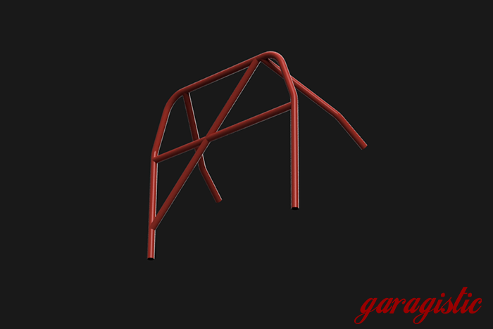 E30 Bolt In Roll Bar - Coupe & Sedan-Roll Bars-grip-drift-Red-Straight Harness Bar-Bent Rear Legs - No X-Garagistic-bmw