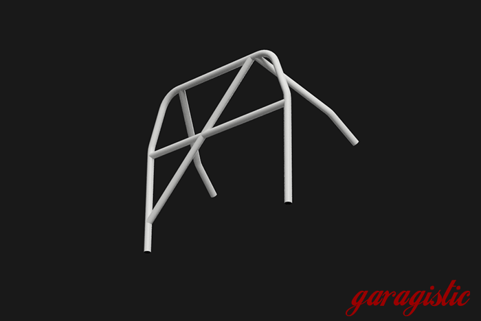 E30 Bolt In Roll Bar - Coupe & Sedan-Roll Bars-grip-drift-White-Straight Harness Bar-Bent Rear Legs - No X-Garagistic-bmw