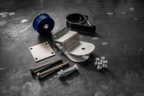 E30 Secondary Diff Mount-Suspension Parts-grip-drift-95A-Z M Finned-Anodized Black-Garagistic-bmw