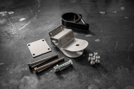 E30 Secondary Diff Mount-Suspension Parts-grip-drift-No Bushing-Z M Finned-Anodized Black-Garagistic-bmw