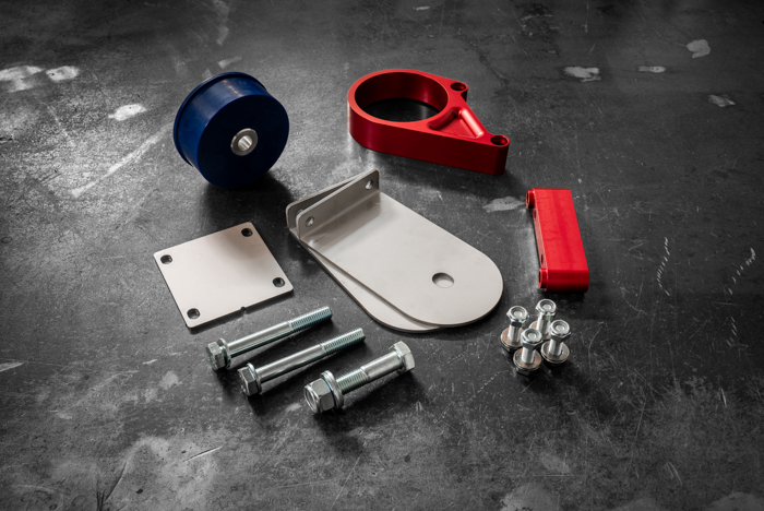 E30 Secondary Diff Mount-Suspension Parts-grip-drift-95A-Standard E30-Anodized Red-Garagistic-bmw