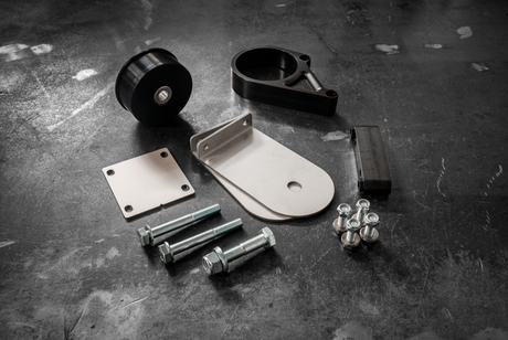 E30 Secondary Diff Mount-Suspension Parts-grip-drift-Delrin-Standard E30-Anodized Black-Garagistic-bmw