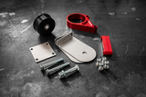 E30 Secondary Diff Mount-Suspension Parts-grip-drift-Delrin-Standard E30-Anodized Red-Garagistic-bmw