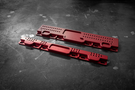 A90 Supra Racing Seat Floor Mount Adapters-Seat Mounts-grip-drift-Anodized Red-No Side Brackets-Garagistic-bmw