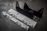 E82/E90/E92 Racing Seat Floor Mount Adapters-Seat Mounts-grip-drift-E82-Bare Aluminum-Add Side Brackets-Garagistic-bmw