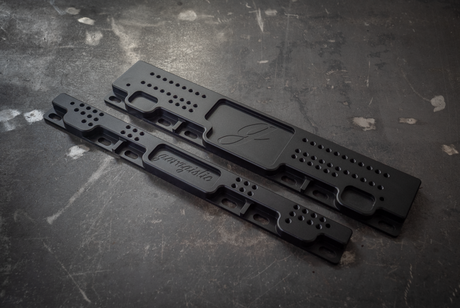 E82/E90/E92 Racing Seat Floor Mount Adapters-Seat Mounts-grip-drift-E82-Anodized Black-No Side Brackets-Garagistic-bmw