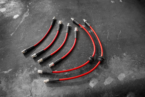 E36 Stainless Steel Complete 6 Brake Line Kit - DOT Compliant-Brake and Clutch Lines-grip-drift-No clutch line-Garagistic-bmw