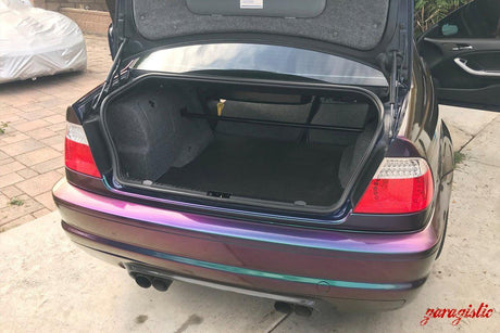 BMW E46 Garagistic Rear Strut Bar - (M3, 323, 325, 328, 330)-Strut Bars-grip-drift-Black (+$15.00)-Garagistic-bmw