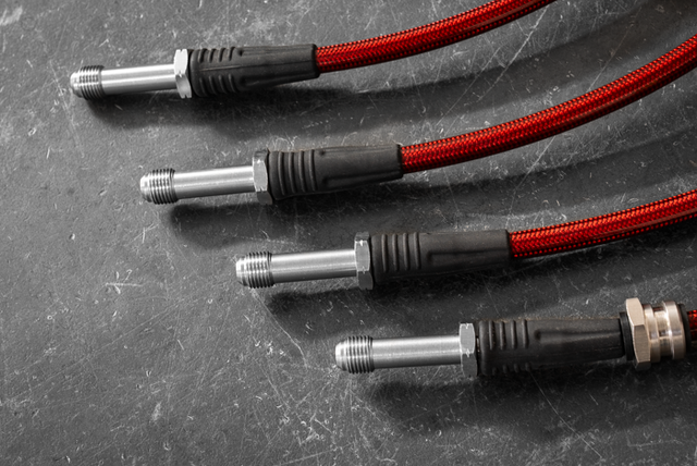 E46 (Non-M) Stainless Steel Complete 4 Brake Line Kit - DOT Compliant-Brake and Clutch Lines-grip-drift-No clutch line-Garagistic-bmw