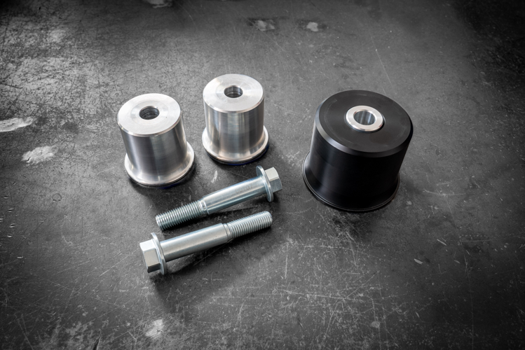 E46 (Non-M) Complete Solid Delrin Differential Carrier Bushing Set-Suspension Bushings-grip-drift-Delrin-Add 14mm Bolt Upgrade-Garagistic-bmw