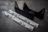 E30 Racing Seat Floor Mount Adapters V2 - 318i, 325, M3-Seat Mounts-grip-drift-Bare-Add Side Brackets-Garagistic-bmw