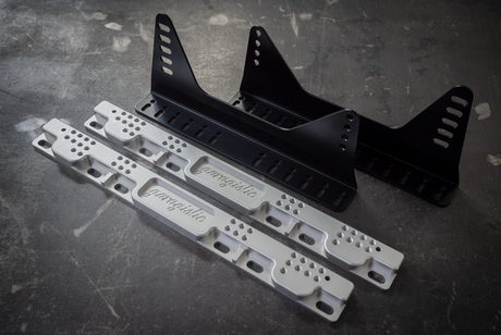 E30 Racing Seat Floor Mount Adapters V2 - 318i, 325, M3-Seat Mounts-grip-drift-Bare-Add Side Brackets-Garagistic-bmw