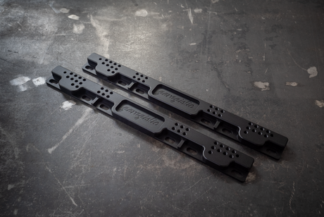 E30 Racing Seat Floor Mount Adapters V2 - 318i, 325, M3-Seat Mounts-grip-drift-Anodized Black-No Thanks!-Garagistic-bmw