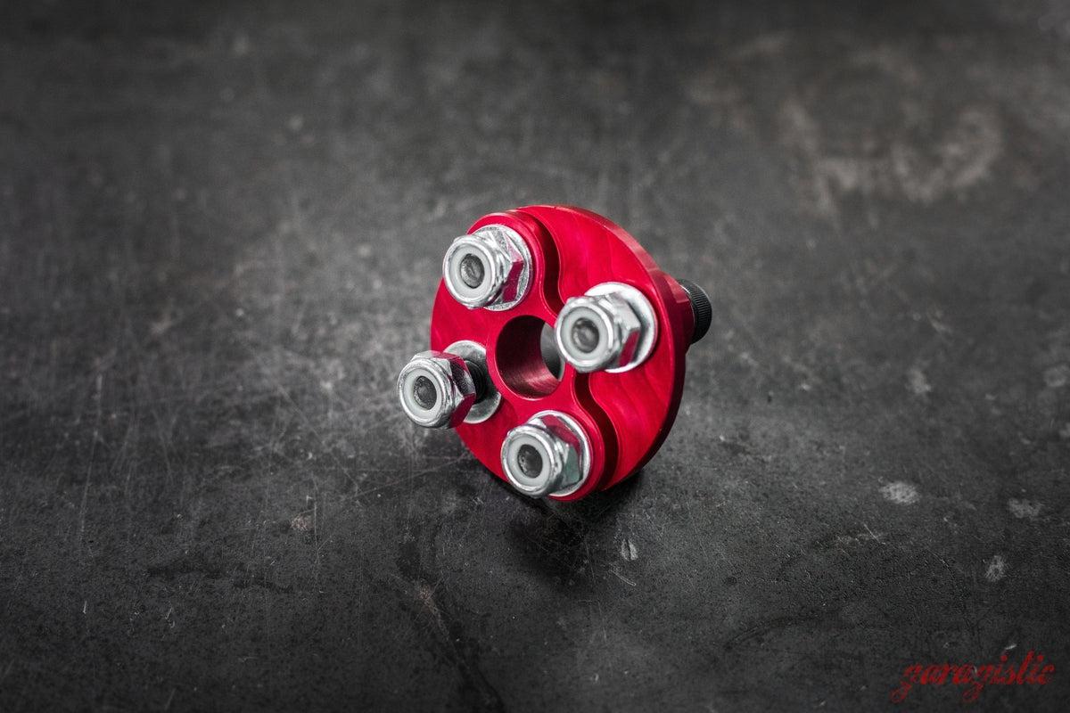E46 Aluminum Steering Flex Coupler- Spec E46, 330, 325i-Steering Components-grip-drift-Anodized Red-Garagistic-bmw