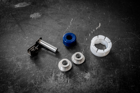 E30 Polyurethane Round Shifter Bushing Kit-Shifter Bushings-grip-drift-Aluminum-No rear carrier assembly-Garagistic-bmw