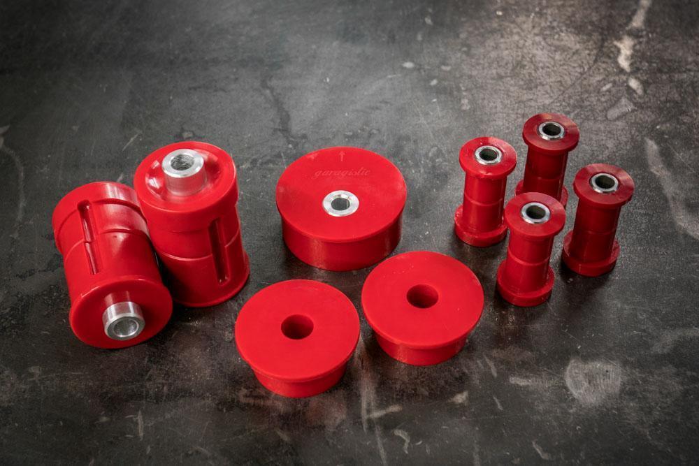 E30 Complete Bushing Kit - Poly and Delrin-Suspension Bushings-grip-drift-80A-Raised-Centered-Garagistic-bmw