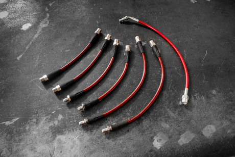 E30 Stainless Steel Complete 6 Brake Line Kit - DOT Compliant-Brake and Clutch Lines-grip-drift-Yes-Garagistic-bmw