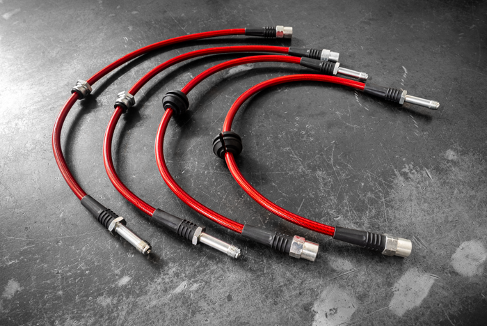 E46 M3 Stainless Steel Complete 4 Brake Line Kit - DOT Compliant-Brake and Clutch Lines-grip-drift-No clutch line-Garagistic-bmw