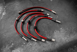 E46 M3 Stainless Steel Complete 4 Brake Line Kit - DOT Compliant-Brake and Clutch Lines-grip-drift-Add clutch line-Garagistic-bmw